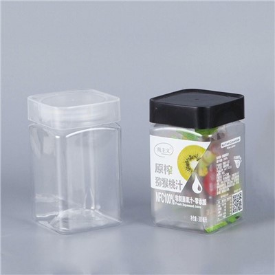 Пластичне прозирне квадратне тегле од 9 оз